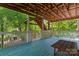 Covered deck with green painted floor offers peaceful outdoor retreat at 2255 Milton Rd, Charlotte, NC 28215