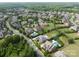 A broader aerial view of a house and pool highlighting the location and neighborhood at 2812 Julian Glen Cir, Waxhaw, NC 28173