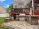 Outdoor kitchen features a stone-clad grill, stainless steel drawers, and ample counter space for outdoor entertaining at 3038 Sterling Ct, Fort Mill, SC 29707