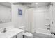 Clean bathroom with white cabinetry, modern faucet, and a shower-tub combination at 3233 Dannelly Towns Aly # 1002C, Charlotte, NC 28208