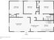 Home floor plan showcasing three bedrooms, one bathroom, and a breakfast nook at 330 Willow Oak Cir, Lancaster, SC 29720