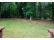 Serene backyard with lush greenery and mature trees, providing a private and peaceful outdoor space at 3504 High Ridge Rd, Charlotte, NC 29270