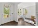 New construction foyer with beautiful millwork and view to the front porch at 4315 Palm Dr, Denver, NC 28037