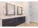 Bathroom featuring double vanity with modern fixtures and lighting at 4409 Winder Trl, Gastonia, NC 28056