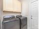 Laundry room with modern, front-load washer and dryer at 4409 Winder Trl, Gastonia, NC 28056