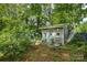 Charming backyard shed with a rustic design, surrounded by lush greenery and a cozy seating area at 504 S Hayne St, Monroe, NC 28112