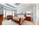 Relaxing main bedroom with tray ceiling and large bay window at 8605 Soaring Eagle Ln, Waxhaw, NC 28173