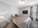 Comfortable bedroom featuring soft carpet, natural light, and a cozy teddy bear accent at 10426 Kempsford Dr, Charlotte, NC 28262