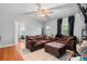Spacious living room featuring hardwood floors and comfortable seating at 1211 11Th Nw St, Hickory, NC 28601