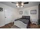 Bedroom with modern accents, black and white theme, and natural light at 1761 Arden Dr, Lincolnton, NC 28092