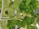 Aerial view of the property and surroundings with mature trees and lawns at 2021 Beamguard Rd, Clover, SC 29710