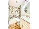 Bathroom with tub shower with stylish gray tiling, and vanity at 251 Hall Nw Ave, Concord, NC 28027