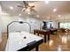 The game room is equipped with a pool table, foosball, and air hockey table at 2652 Bedford Nw Pl, Concord, NC 28027