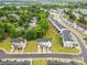 Aerial view of a neighborhood with townhomes and tree-lined streets at 416 Dalton Cir, Fort Mill, SC 29715