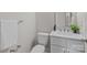 Cozy bathroom showcasing sleek vanity, toilet, mirror and houseplant for a tranquil atmosphere at 4949 Rimer Rd # 4, Concord, NC 28025