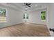 Bright and airy main bedroom featuring recessed lighting, a ceiling fan, and lots of windows at 4975 Rimer Rd # 1, Concord, NC 28025