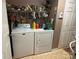 Functional laundry room equipped with a washer and dryer at 5198 Wright Dr, Hickory, NC 28602