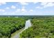 Aerial view of river with trees surrounding it showing the natural beauty at 6300 Latta Springs Cir, Huntersville, NC 28078