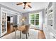 Bright home office featuring French doors, built-ins, and natural light at 6300 Latta Springs Cir, Huntersville, NC 28078