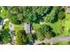 Aerial view of a charming home with mature trees, highlighting its peaceful setting in a residential neighborhood at 7015 Lavern St, Charlotte, NC 28215
