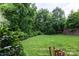 Lush backyard with manicured lawn and mature trees, creating a private and serene outdoor space at 1009 Brookline Dr, Huntersville, NC 28078