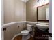 Elegant powder room features stylish fixtures at 1009 Brookline Dr, Huntersville, NC 28078