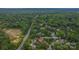 An aerial shot reveals a tree-lined neighborhood with a charming home nestled at 103 Samuel Guilford Court at 103 Samuel Guilford Ct, Charlotte, NC 28270