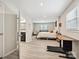 Bedroom with an ensuite, walk in closet, and an inviting rug at 136 Gable Rd, Mooresville, NC 28115