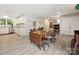 Open-concept dining room and kitchen area perfect for Gathering gatherings, with new vinyl floors at 136 Gable Rd, Mooresville, NC 28115