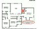 Second floor architectural floor plan of the home, showing bedroom locations at 15001 Rosemary Way Dr, Huntersville, NC 28078