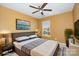 Comfortable bedroom featuring a large bed, stylish decor, and a mounted television at 2013 Arbor Crest Ct, Charlotte, NC 28262