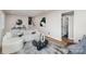 Bright living room with contemporary decor, light walls, and stylish gray rug at 300 Dollar Cir, Charlotte, NC 28270