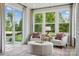 Bright sun room with multiple windows and sliding glass door, creating a relaxing space with great views at 3058 Tramore Dr, Harrisburg, NC 28075