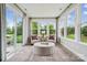 Bright sun room with multiple windows and sliding glass door, creating a relaxing space with great views at 3058 Tramore Dr, Harrisburg, NC 28075