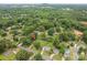 Aerial view shows the property nestled among mature trees in a residential neighborhood near greenery at 3424 Autumn Dr, Gastonia, NC 28056