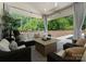 Relaxing outdoor seating area featuring comfortable couches and chairs, with a view of the pool at 4021 Redwood Ave, Charlotte, NC 28205