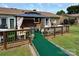 Cozy covered outdoor seating area on deck, with a green carpet at 403 Kings Dr, Cherryville, NC 28021