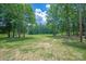 Expansive backyard with grass and trees, offering ample space and a sense of privacy at 5033 Waxhaw Indian Trail Rd, Matthews, NC 28104