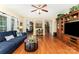 Open concept living area showing living room, kitchen, and dining area at 530 Shady Oaks Dr, Stanley, NC 28164