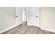 Bedroom featuring light-colored walls and modern doors with black hardware at 6328 Beecher Dr, Charlotte, NC 28215