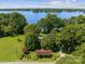 Aerial view of property with lush trees and waterfront access at 138 Lakefront Dr, Mooresville, NC 28117