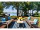 Cozy deck featuring comfortable seating and serene water views for peaceful outdoor enjoyment at 138 Lakefront Dr, Mooresville, NC 28117