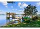 Scenic lake dock with multiple levels and a covered boat slip at 138 Lakefront Dr, Mooresville, NC 28117