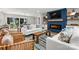 Cozy living room features stylish furniture, fireplace and scenic outdoor views at 138 Lakefront Dr, Mooresville, NC 28117