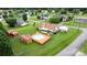 Aerial view showcasing the home's fenced in backyard, inground pool and large deck area at 139 Pleasant Garden Dr, Taylorsville, NC 28681