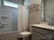 Clean bathroom featuring a shower and tub combo, vanity, and chrome fixtures at 147 Dubois Dr, Mooresville, NC 28115
