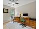 Office space with hardwood floors, built-in desk space, and great natural light at 16018 Hollingbourne Rd, Huntersville, NC 28078
