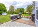 Well-maintained backyard with a deck, grill, storage shed, and ample green space for outdoor activities at 2024 Stonewyck Ave, Kannapolis, NC 28081