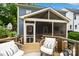 Outdoor deck with a screened porch, wood flooring, furniture, and great natural light and fresh air at 2217 Yadkin Ave, Charlotte, NC 28205