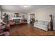 Comfortable living room with a fireplace and hardwood floors at 411 Hanna St, Gastonia, NC 28052